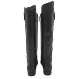 TORY BURCH LEATHER RIDING BOOT DESIGNER BOOTS BLACK 8.5M