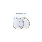 SPLENDID IRIS KNOT HOOP EARRINGS GOLD PLATED