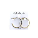 SPLENDID IRIS HOOP EARRINGS GOLD PLATED
