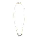 SPLENDID IRIS BAGUETTE CURVE NECKLACE GOLD PLATED