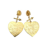 CHANEL VINTAGE BOW & HEART EARRING LUXE JEWELRY