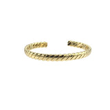 SPLENDID IRIS TWISTED CABLE CUFF BRACELET GOLD PLATED