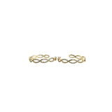 TWISTED PAVE HOOPS EARRINGS GOLD