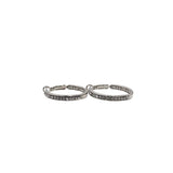 ROUND CZ EMBEDDED HOOPS EARRINGS