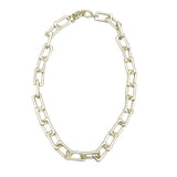 RECTANGLES NECKLACE MATTE GOLD 17"