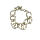 CIRCLES TOGGLE CLASP BRACELET MATTE GOLD