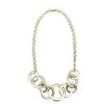 CIRCLES NECKLACE MATTE GOLD