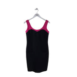 TRINA TURK SLEEVELESS DESIGNER DRESS PINK BLACK MEDIUM