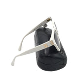 CHANEL SQUARE ACETATE w/PEARLS LUXE SUNGLASSES WHITE