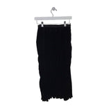 PRADA RET $1550 VELVET MIDI DESIGNER SKIRT BLACK SMALL