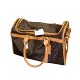 LOUIS VUITTON 2005 SAC CHIEN PET CARRIER LUXE LUGGAGE BROWN