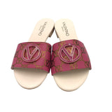 VALENTINO LOGO SLIDE SANDAL DESIGNER SHOES PINK 8