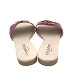 VALENTINO LOGO SLIDE SANDAL DESIGNER SHOES PINK 8