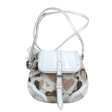 BURBERRY CROSSBODY LUXE HANDBAG WHITE/BROWN