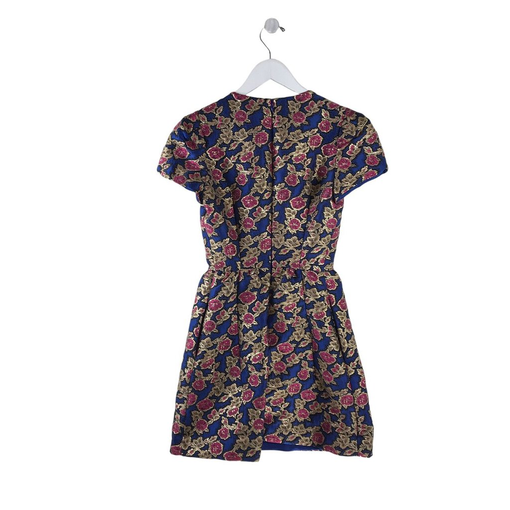 RED VALENTINO RET$243 FLORAL SHORT SLEEVE DESIGNER DRESS BLUE PINK 4