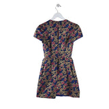 RED VALENTINO RET$243 FLORAL SHORT SLEEVE DESIGNER DRESS BLUE PINK 4