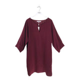 TRINA TURK 3/4 SLEEVE DESIGNER DRESS MAROON XX LARGE