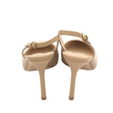 JIMMY CHOO "ERIN 85MM SLINGBACK LUXE SHOES NUDE 38.5