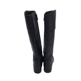 TORY BURCH RIDING ZIPPER BOOTS BLACK 6M