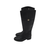 TORY BURCH RIDING ZIPPER BOOTS BLACK 6M