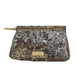 JIMMY CHOO GLITTER CLUTCH LUXE HANDBAG GOLD 12x8x2