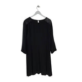 EILEEN FISHER SEQUIN 3/4 SLEEVE DESIGNER DRESS BLACK 1X