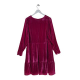 BODEN VELVET LONG SLEEVE DRESS PINK 20/22R