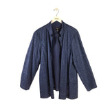 EILEEN FISHER LONG SLEEVE DESIGNER BLAZER NAVY 1X