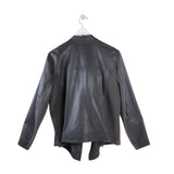 LEATHER LONG SLEEVE JACKET GREY 18W