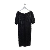 ADRIANNA PAPELL NWT$180 RUCHED SHORT SLEEVE DRESS EVENING BLACK 18W