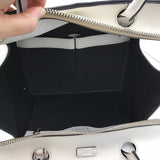 TOD'S SATCHEL QUILTED HANDBAG CREAM/BLACK 15x16x8