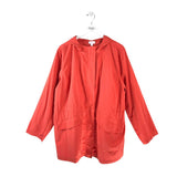 J. JILL ZIP HOOD WINDBREAKER JACKET ORANGE 2X