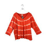 J. JILL NWT$69 LONG SLEEVE TOP ORANGE WHITE 2X