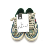 GUCCI SNEAKER FLORAL LUXE SHOES GREEN 7.5