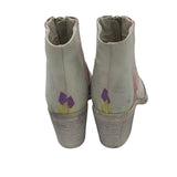 DIESEL FLORAL PEEP TOE SHOES WHITE PINK 5