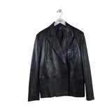 POLO BY RALPH LAUREN RET$1295 LAMB LEATHER DESIGNER BLAZER BLACK 14