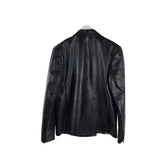 POLO BY RALPH LAUREN RET$1295 LAMB LEATHER DESIGNER BLAZER BLACK 14