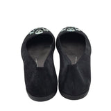 GIUSEPPE ZANOTTI RET. $550 SKULL FLATS DESIGNER SHOES BLACK 9