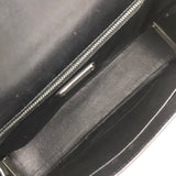 FERRAGAMO LEATHER SHOULDER LUXE HANDBAG BLACK 8x11x2.5