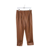 TRINA TURK PLEATHER CUFF DESIGNER PANT TAN 4