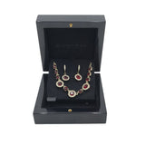 GIVENCHY 2PC CRYSTALS RED STONES NECKLACE GOLDTONE RED