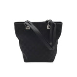 GUCCI SM. ECLIPSE CLOTH TOTE LUXE HANDBAG BLACK 15x10x5