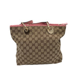 GUCCI ECLIPSE CLOTH MONOGRAM LUXE HANDBAG PINK