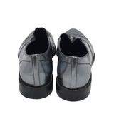 AQUATALIA LEATHER POINT LOAFERE SHOES SILVER BLACK 11