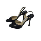 JIMMY CHOO HEEL SLINGBACK DESIGNER SHOES BLACK 8