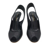 RET.$700+ SLINGBACK PUMP DESIGNER SHOES BLACK 6
