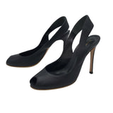 RET.$700+ SLINGBACK PUMP DESIGNER SHOES BLACK 6