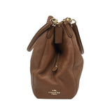 COACH LEATHER SHOULDER HANDBAG BROWN