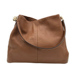 COACH LEATHER SHOULDER HANDBAG BROWN