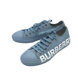 BURBERRY GABERDINE LARKHALL SNEAKERS MEN SHOE BLUE 42